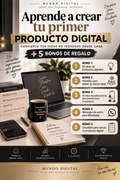 Aprende a crear tu primer producto digital+ 5 bonos de regalo 🎁